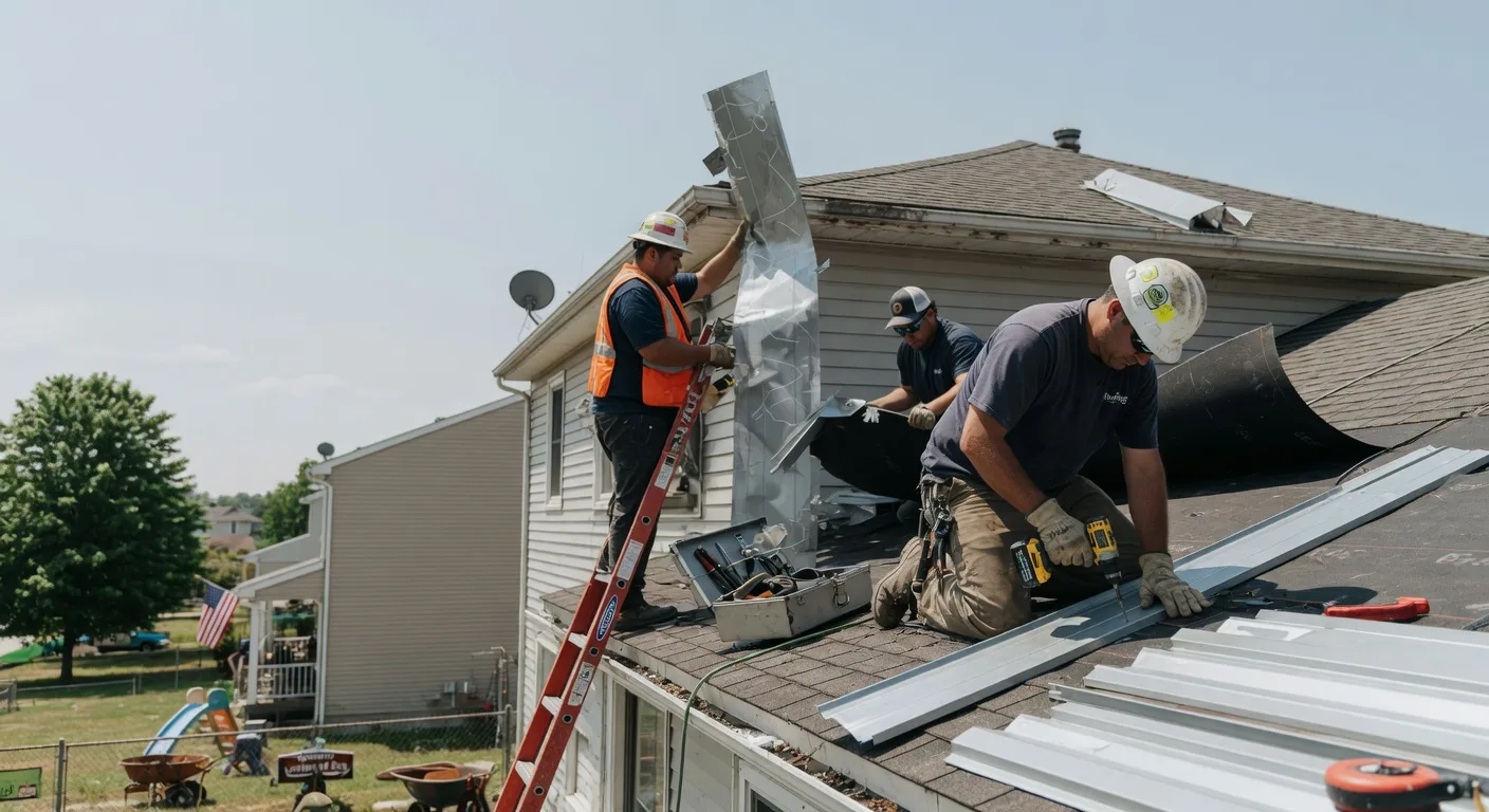 Storm Damage Metal Roof Repair in Lovelady, TX